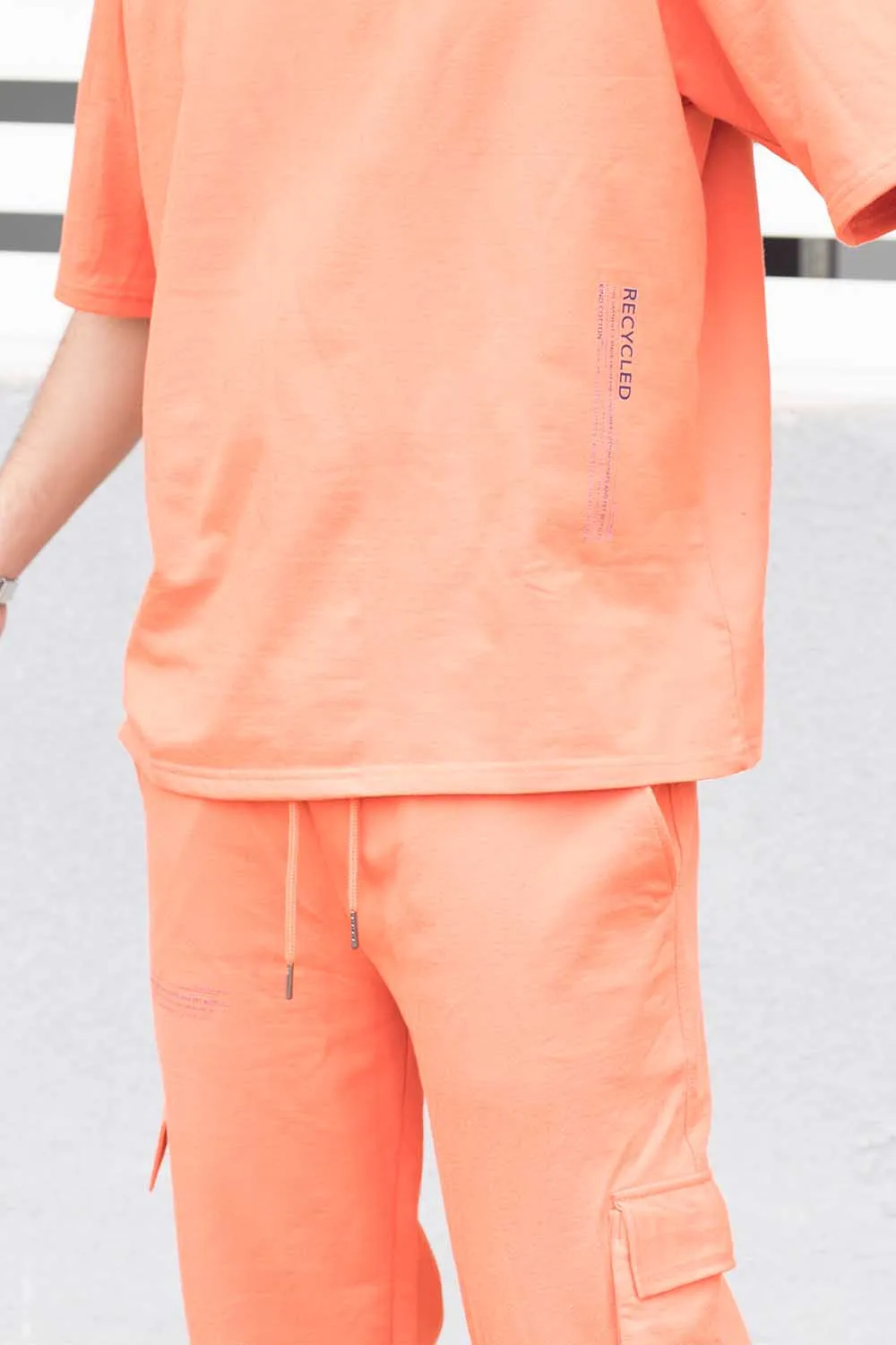 Tangerine Oversized T-shirt Jog Co-ord