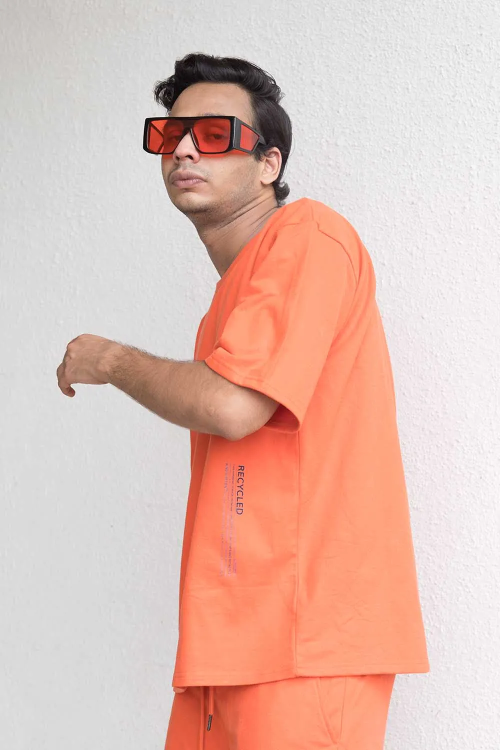 Tangerine Oversized T-shirt Jog Co-ord