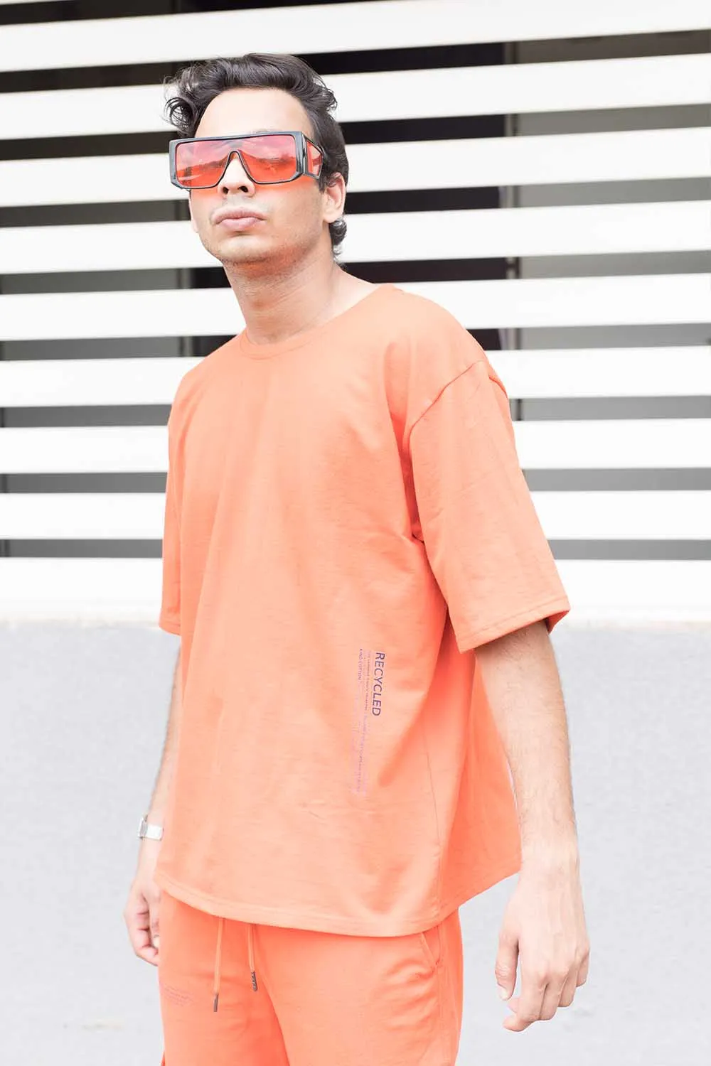 Tangerine Oversized T-shirt Jog Co-ord