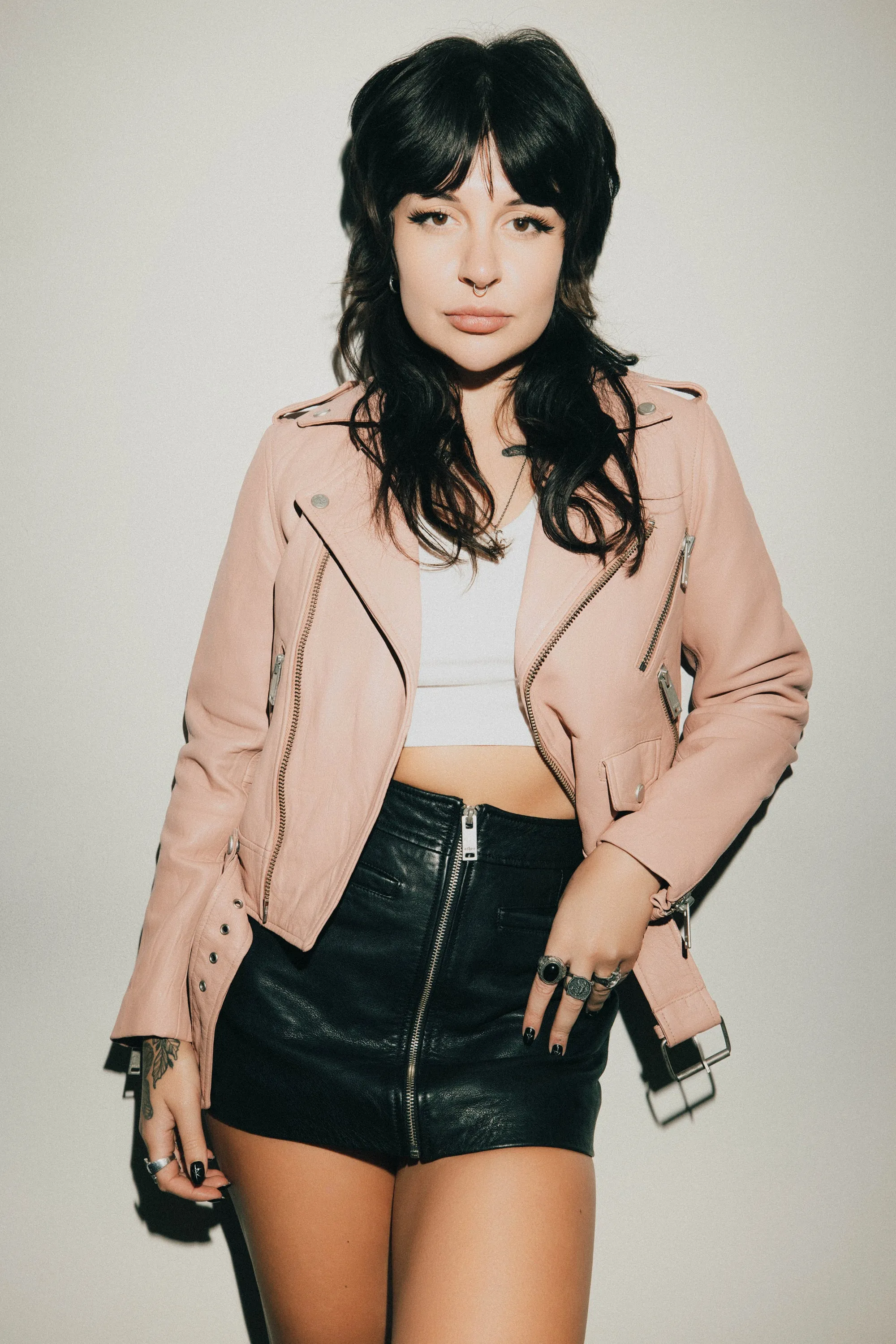 The Deuce Biker Jacket | Pink Blush