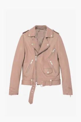 The Deuce Biker Jacket | Pink Blush