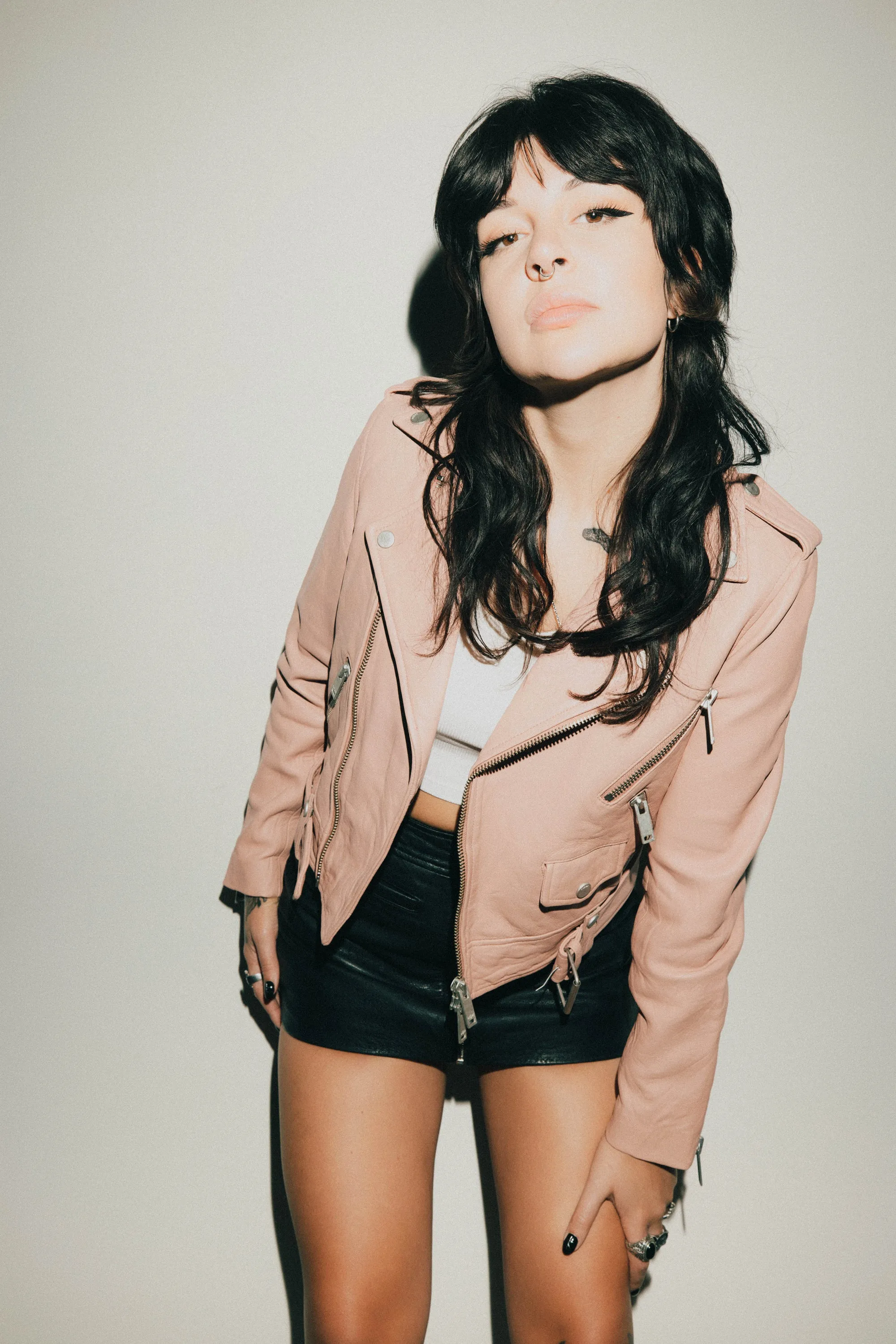 The Deuce Biker Jacket | Pink Blush