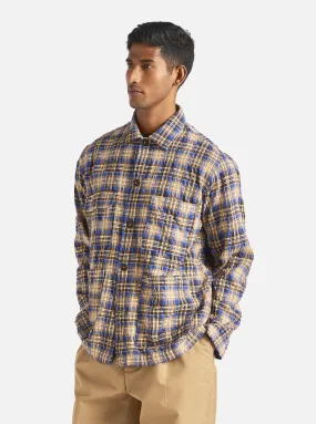 Universal Works Dockside Jacket in Blue/Sand Cowboy Check