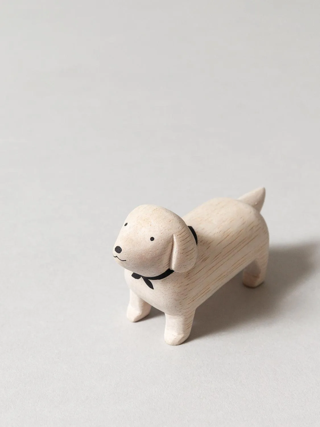 Wooden Animal - Dachshund, White