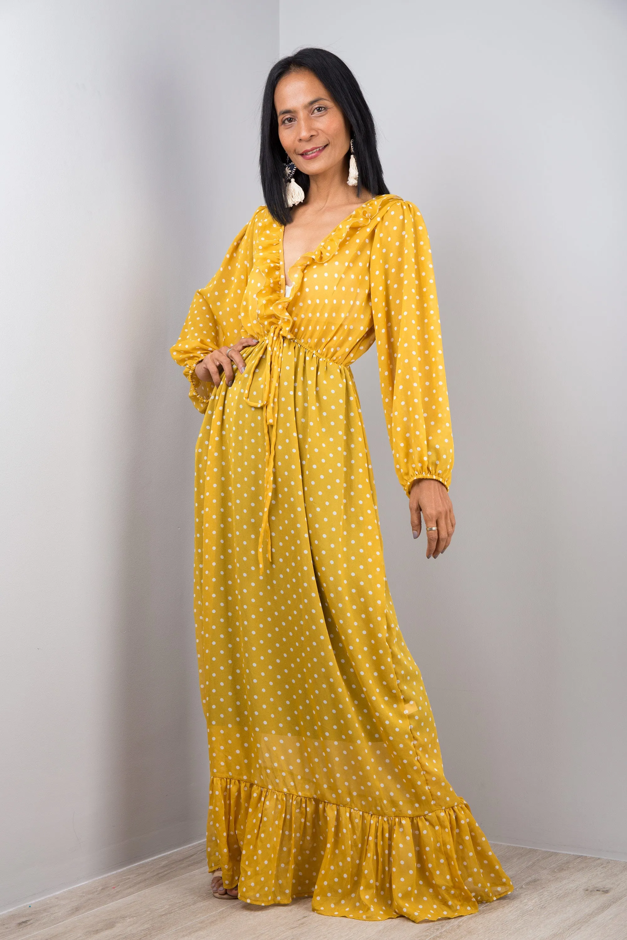 Yellow Chiffon dress