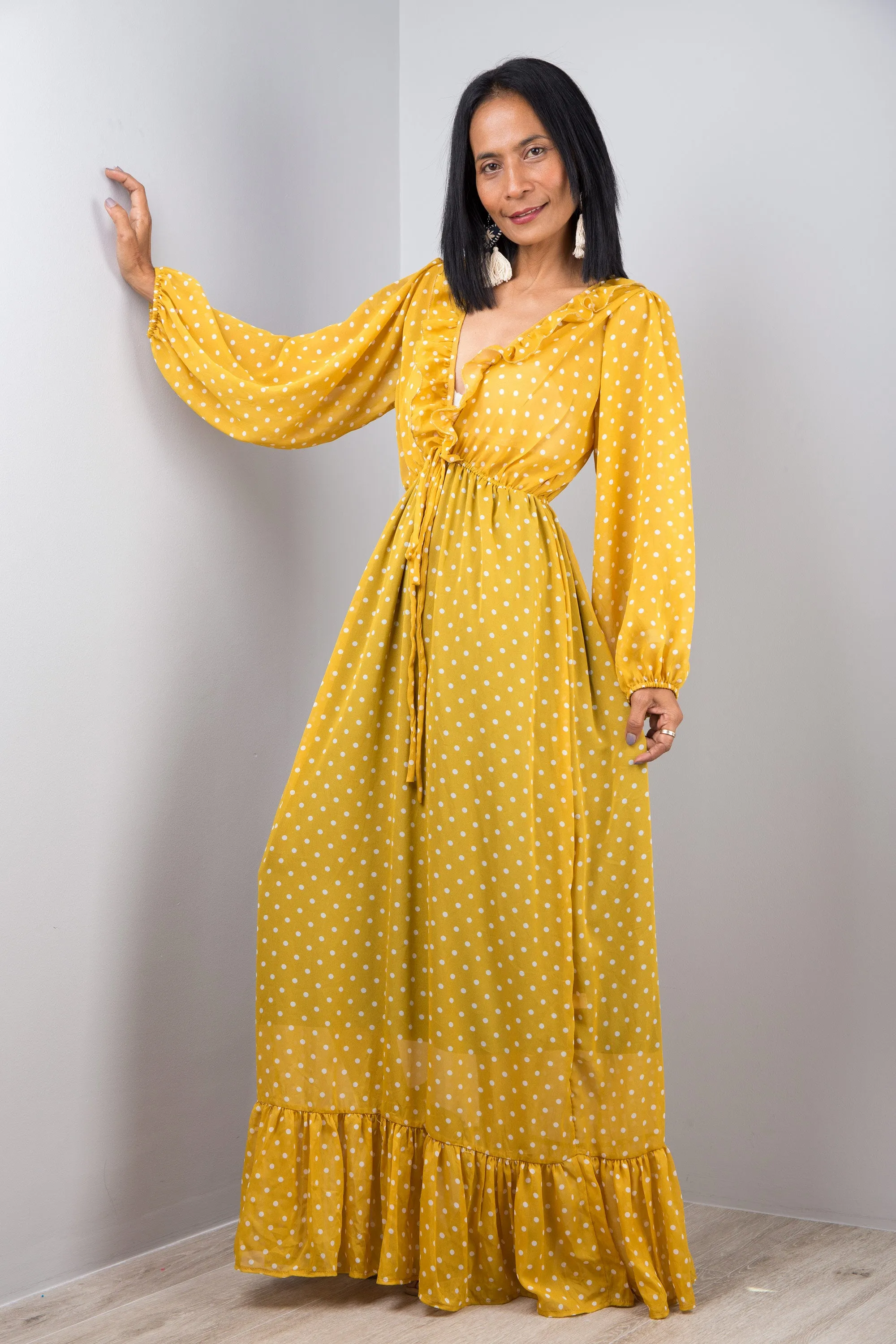 Yellow Chiffon dress