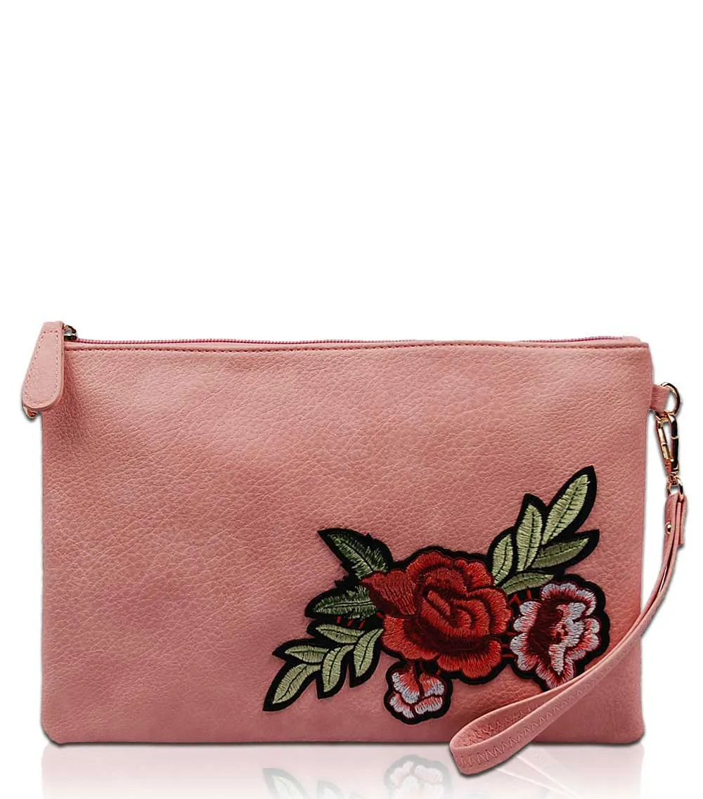 Zinnia Embroidery Clutch EB1438