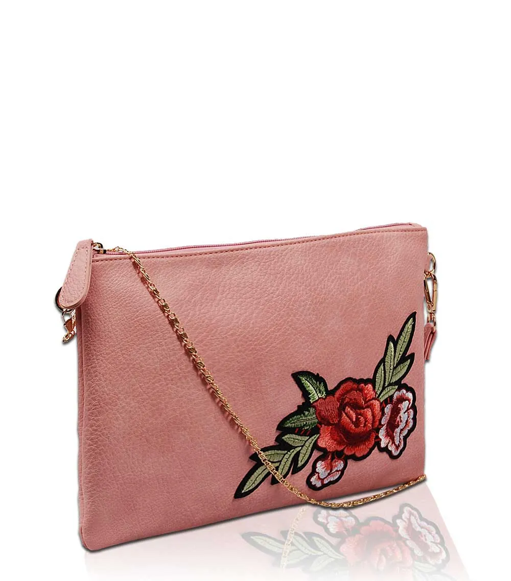 Zinnia Embroidery Clutch EB1438